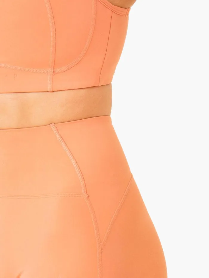 Leggings Womens Ryderwear NKD Frame High Waisted Leggings Terracotta