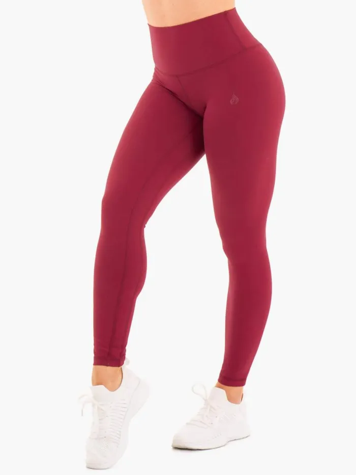 Leggings Womens Ryderwear NKD High Waisted Leggings Berry Red