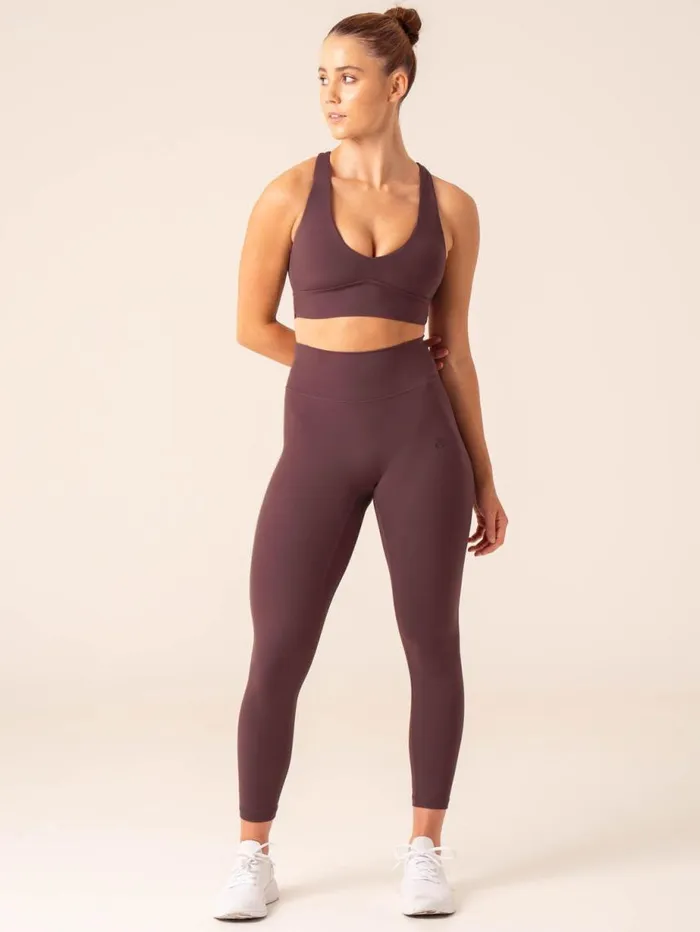 Leggings Womens Ryderwear NKD High Waisted Scrunch Leggings Plum