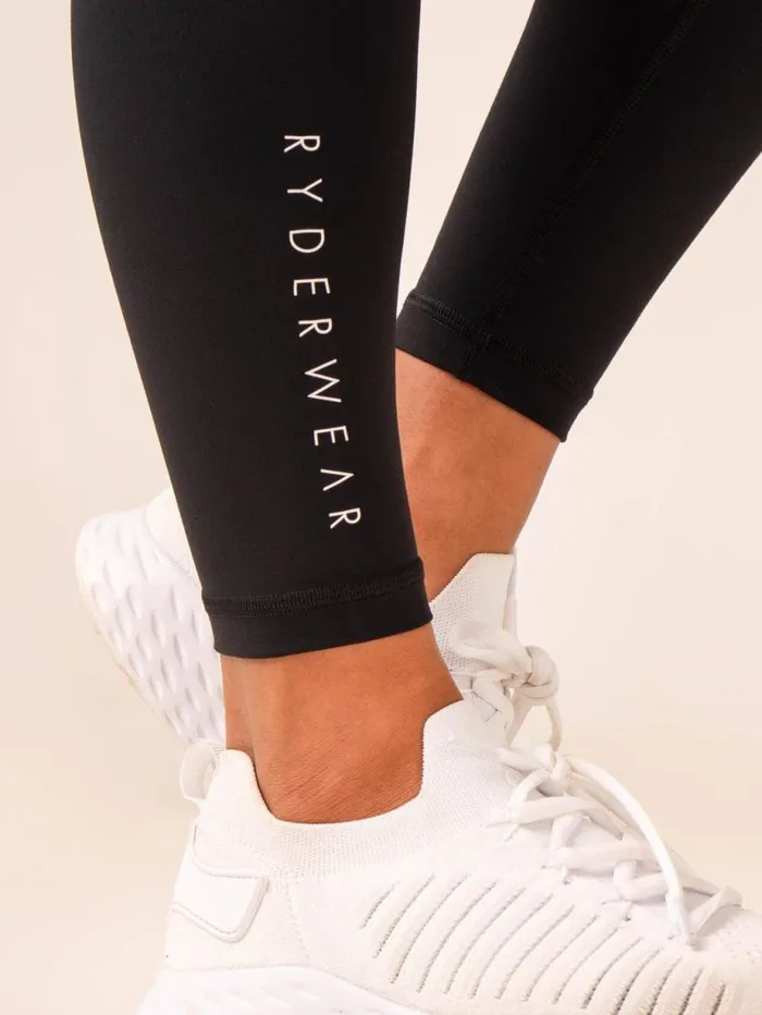 Leggings Womens Ryderwear NKD V Scrunch Leggings Black