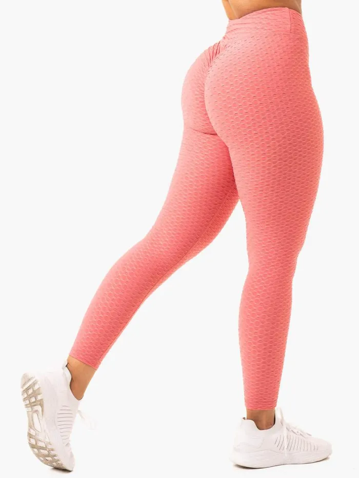 Leggings Womens Ryderwear Optic Scrunch Bum Leggings Lipstick Pink