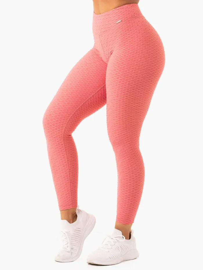 Leggings Womens Ryderwear Optic Scrunch Bum Leggings Lipstick Pink