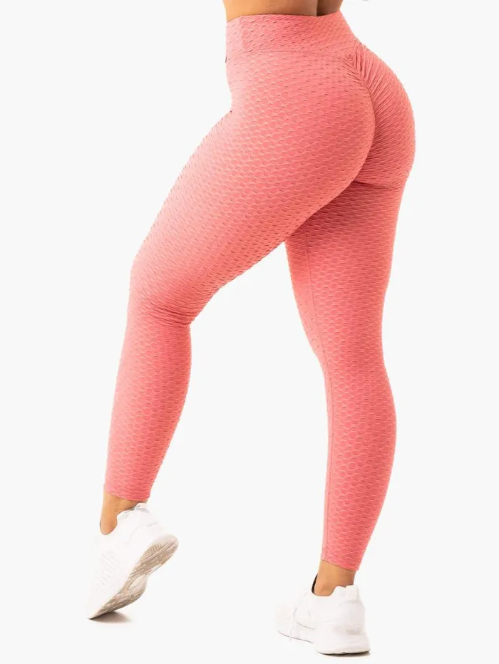 Leggings Womens Ryderwear Optic Scrunch Bum Leggings Lipstick Pink