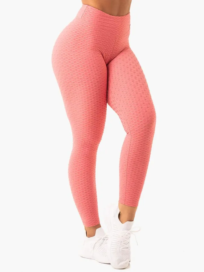 Leggings Womens Ryderwear Optic Scrunch Bum Leggings Lipstick Pink
