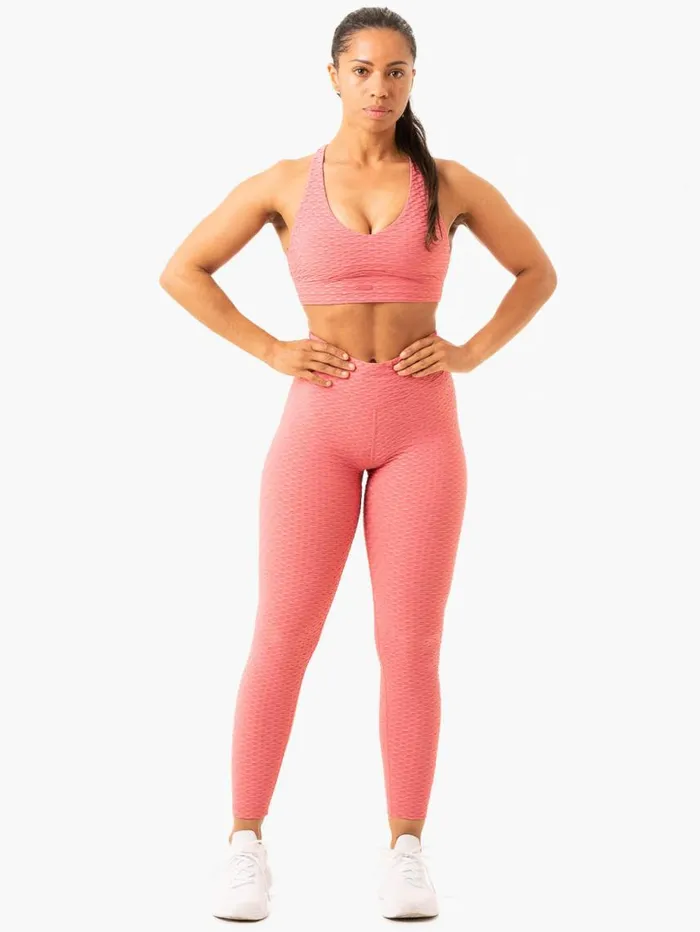 Leggings Womens Ryderwear Optic Scrunch Bum Leggings Lipstick Pink