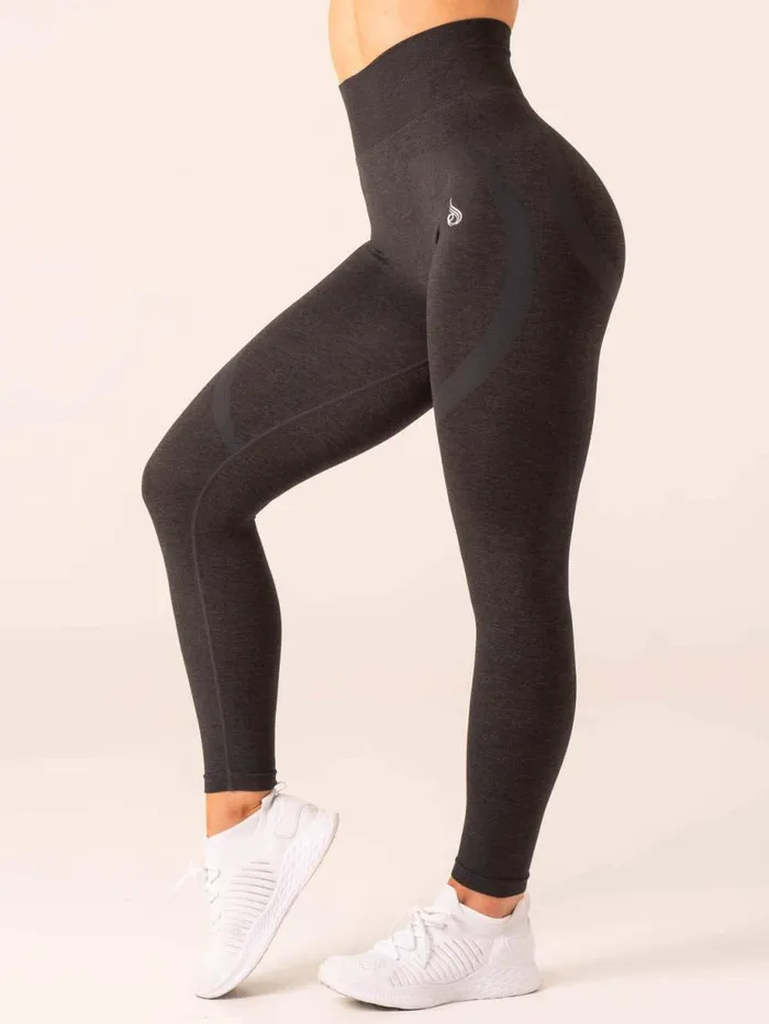 Leggings Womens Ryderwear Sculpt Seamless Leggings Black Marl