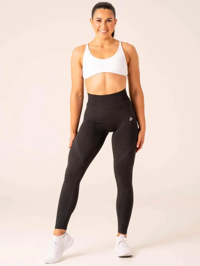 Leggings Womens Ryderwear Sculpt Seamless Leggings Black Marl