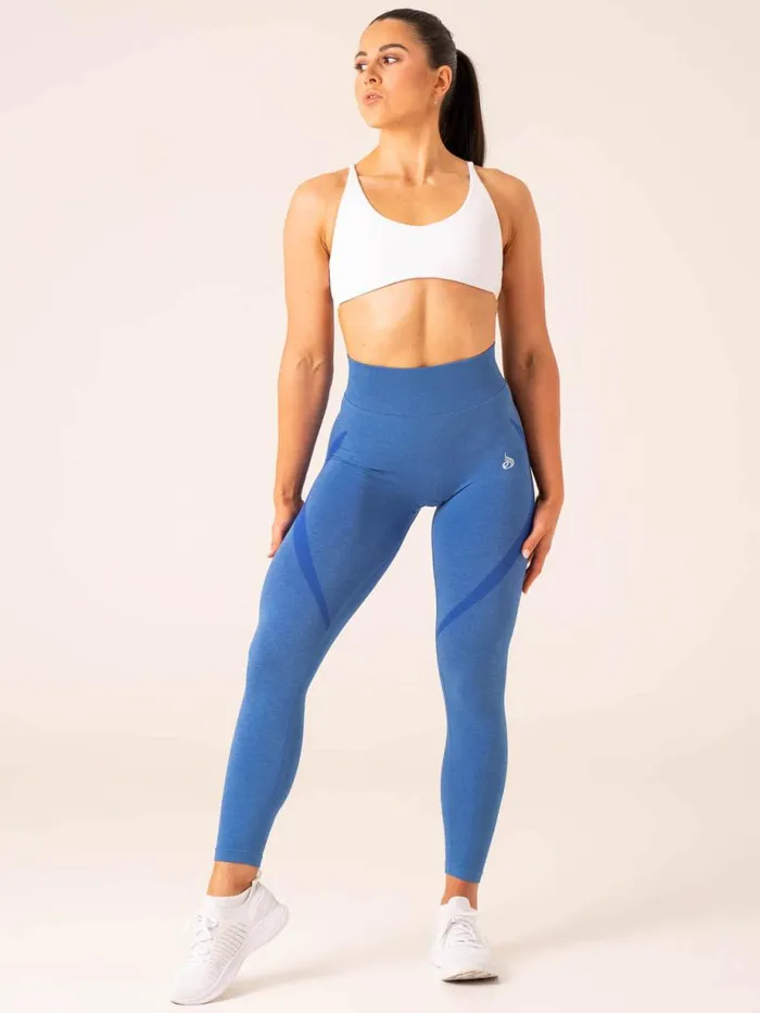 Leggings Womens Ryderwear Sculpt Seamless Leggings Cobalt Marl