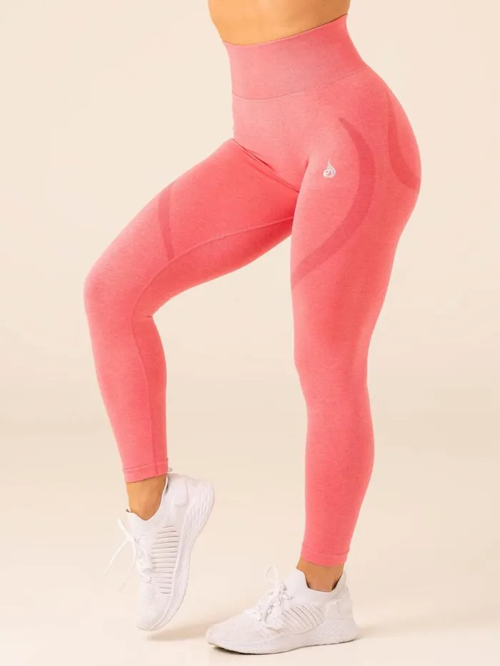 Leggings Womens Ryderwear Sculpt Seamless Leggings Coral Pink Marl