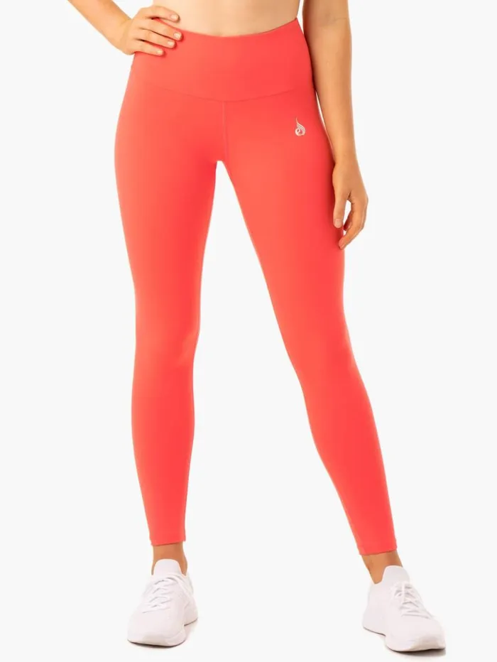 Leggings Womens Ryderwear Staples Scrunch Bum Leggings Coral