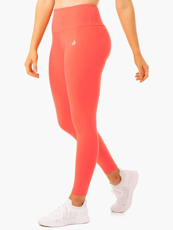 Leggings Womens Ryderwear Staples Scrunch Bum Leggings Coral