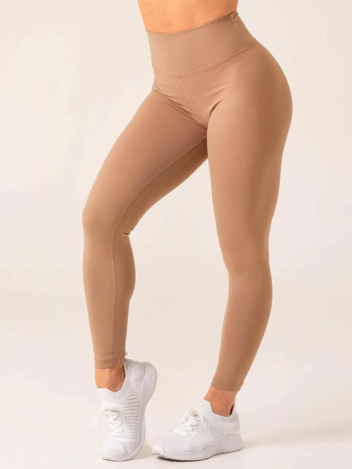 Leggings Womens Ryderwear Unstoppable High Waisted Scrunch Leggings Mocha