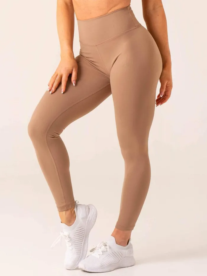 Leggings Womens Ryderwear Unstoppable High Waisted Scrunch Leggings Mocha
