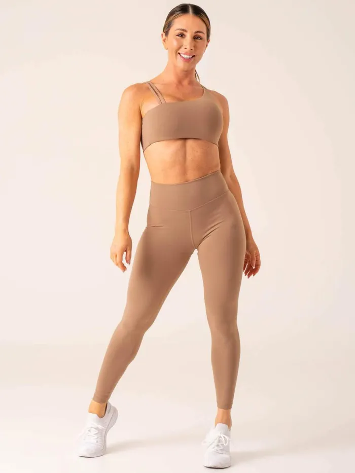 Leggings Womens Ryderwear Unstoppable High Waisted Scrunch Leggings Mocha