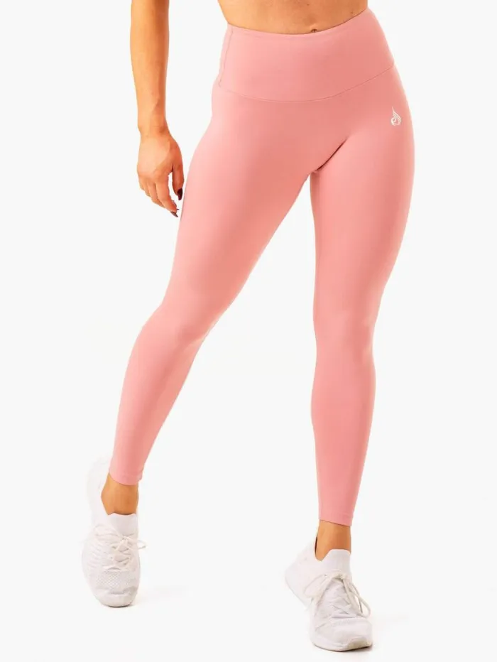 Leggings Womens Ryderwear Vital High Waisted Scrunch Leggings Blush Pink