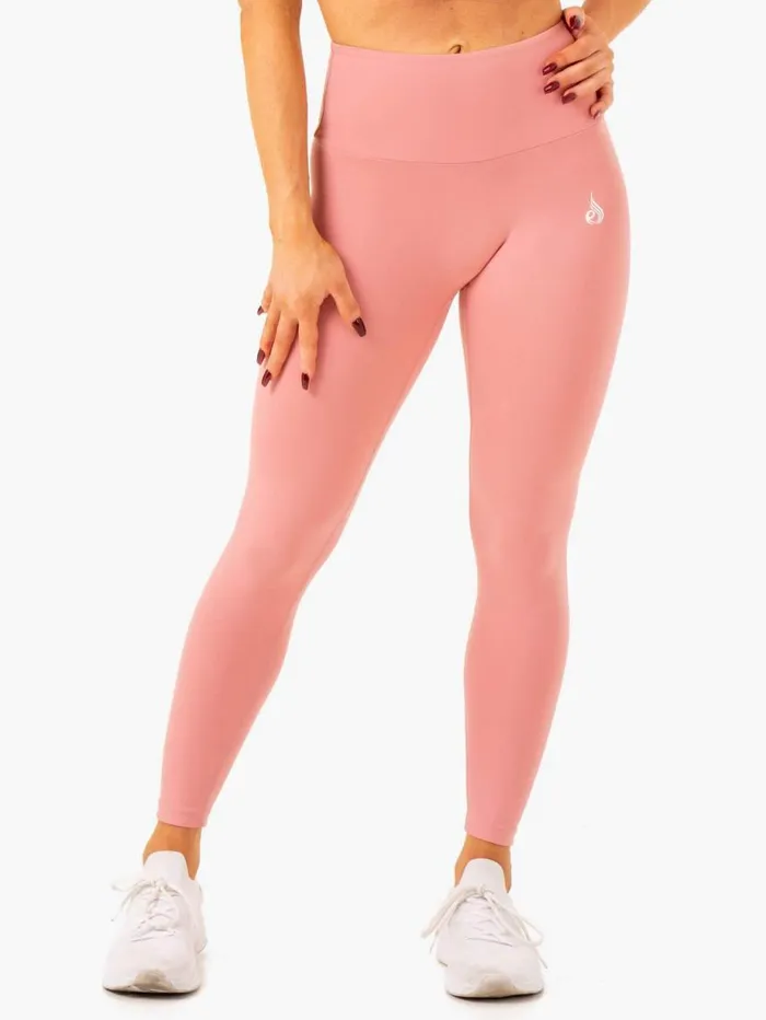 Leggings Womens Ryderwear Vital High Waisted Scrunch Leggings Blush Pink