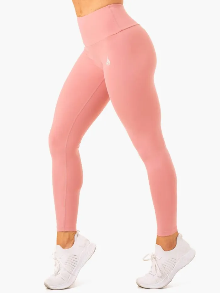 Leggings Womens Ryderwear Vital High Waisted Scrunch Leggings Blush Pink