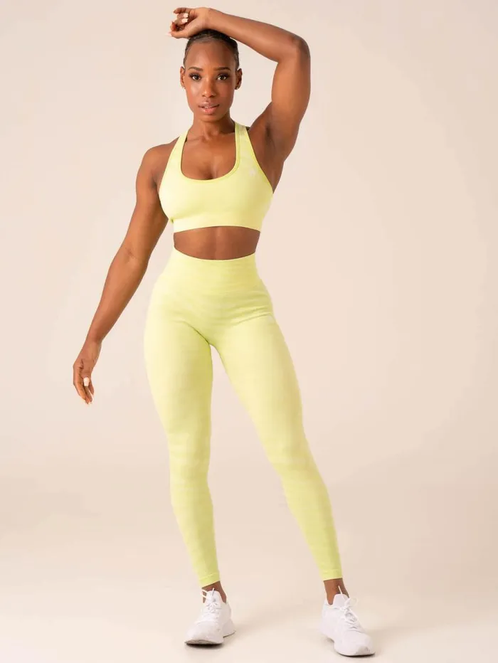 Leggings Womens Ryderwear Zebra Seamless Leggings Lime Zebra