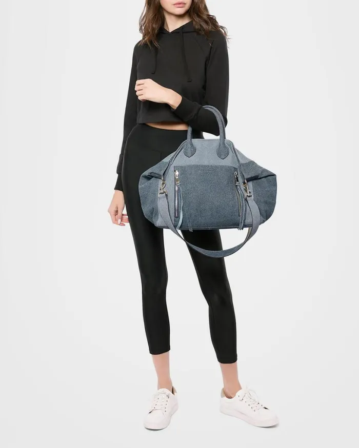 Let039s Ride Large Convertible Tote Denim Leather Women Aimee Kestenberg Tote Bags