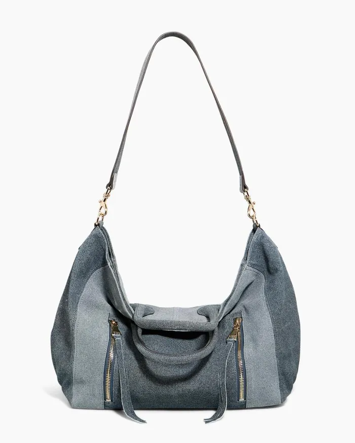 Let039s Ride Large Convertible Tote Denim Leather Women Aimee Kestenberg Tote Bags