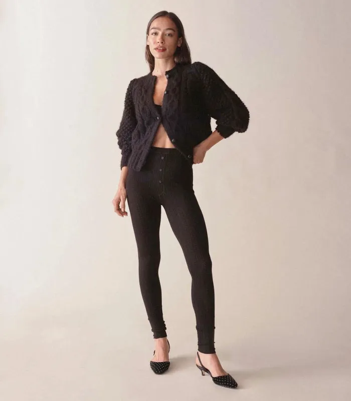 LETO KNIT PANT Black Shop DEN Knitwear