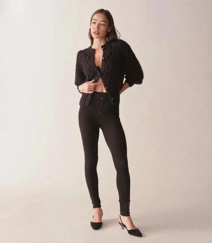LETO KNIT PANT Black Shop DEN Knitwear