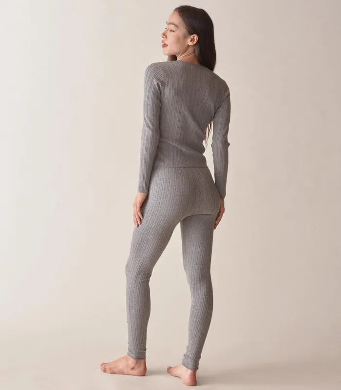 LETO KNIT PANT Heathered Grey Shop DEN Knitwear