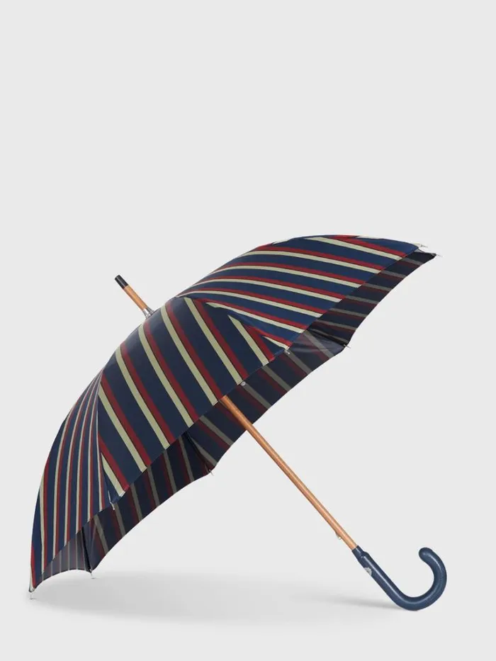 Lifestyle Mens Paul Stuart Full Size Stripe Umbrella Navy