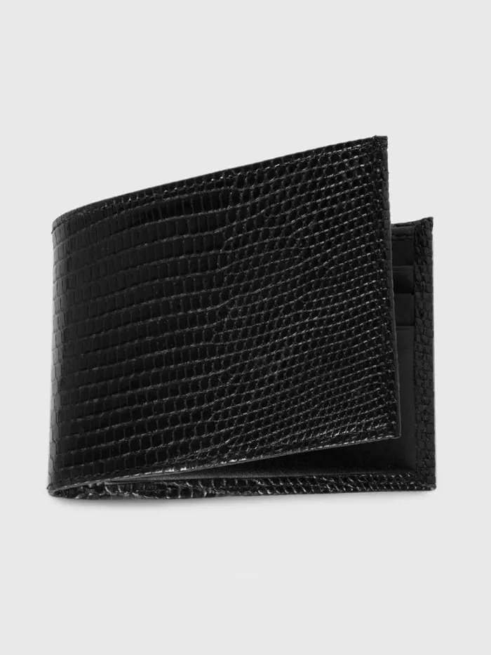 Lifestyle Mens Paul Stuart Lizard Slim Billfold Black Lifestyle Mens Paul Stuart Lizard Slim Billfold Black