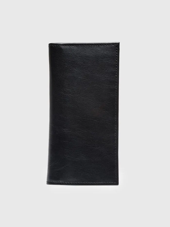 Lifestyle Mens Paul Stuart Slim Secretary Vachetta Leather Wallet Black