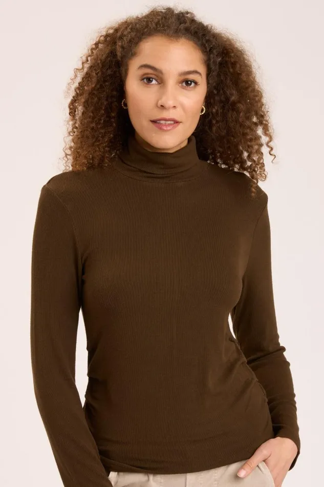 Lilis Turtleneck Boxwood Pigment Clothing XCVI ShirtsBlouses