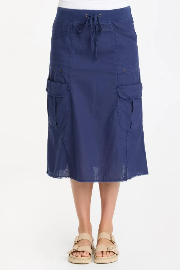 Linen Bellamy Skirt Adrift Pigment Clothing XCVI Skirts