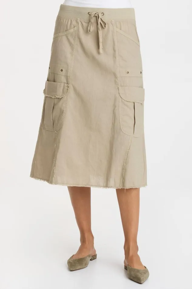Linen Bellamy Skirt Pastel Rosemary Clothing XCVI Skirts