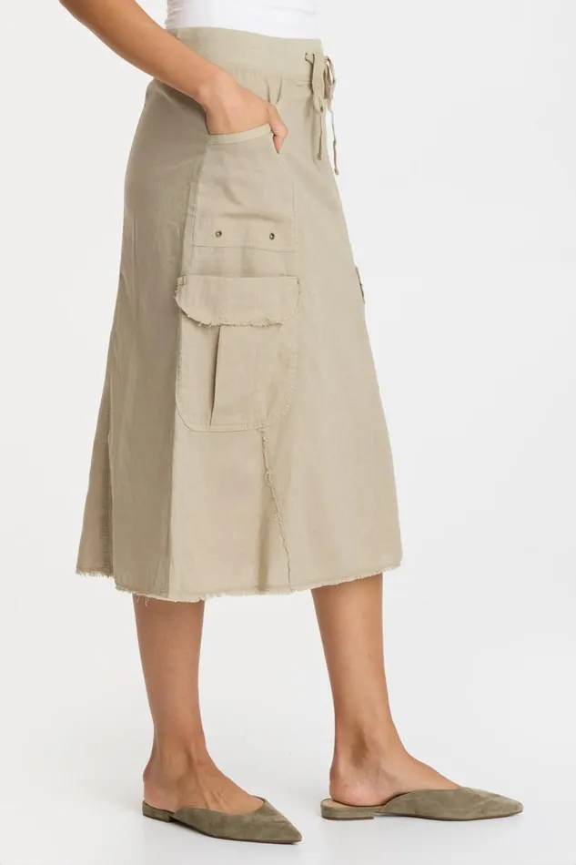 Linen Bellamy Skirt Pastel Rosemary Clothing XCVI Skirts