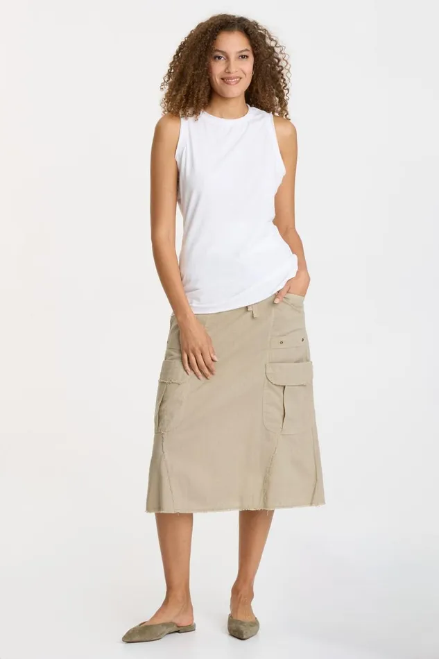 Linen Bellamy Skirt Pastel Rosemary Clothing XCVI Skirts