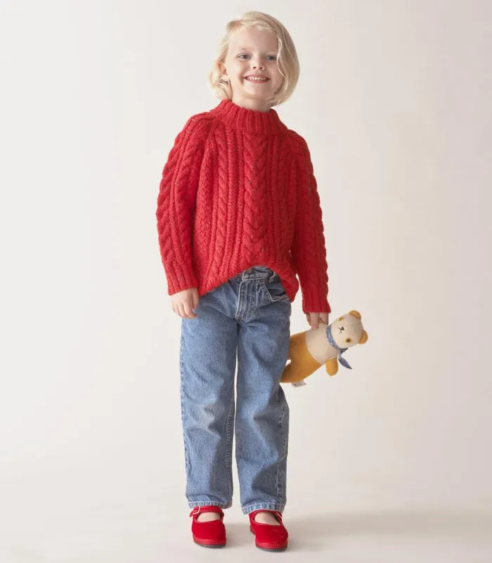 LITTLE SERENA SWEATER Red Sumac Shop DEN Kids