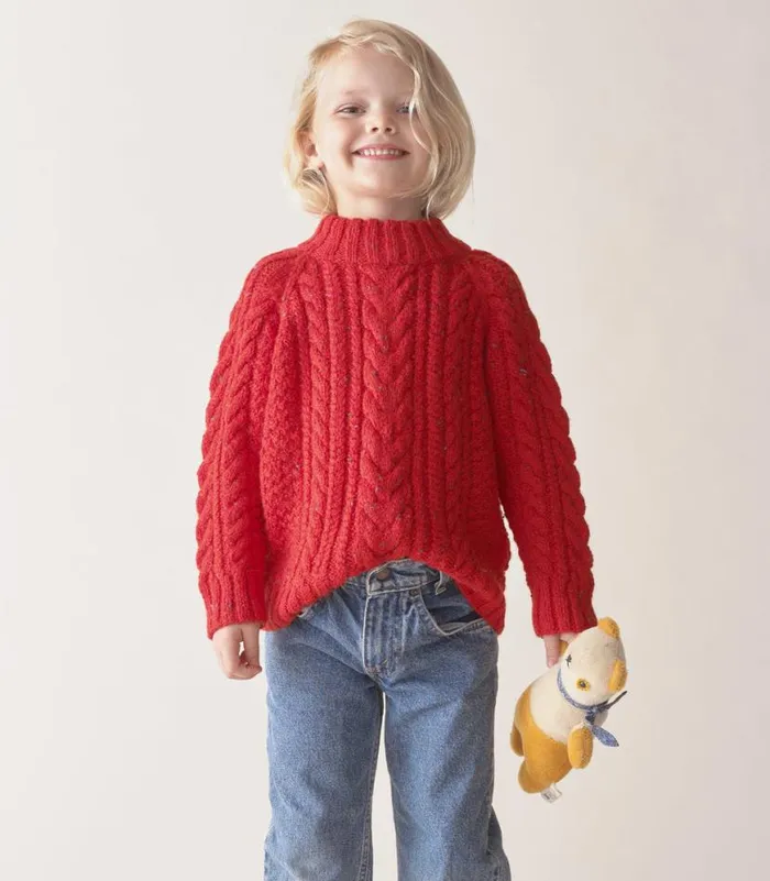 LITTLE SERENA SWEATER Red Sumac Shop DEN Kids