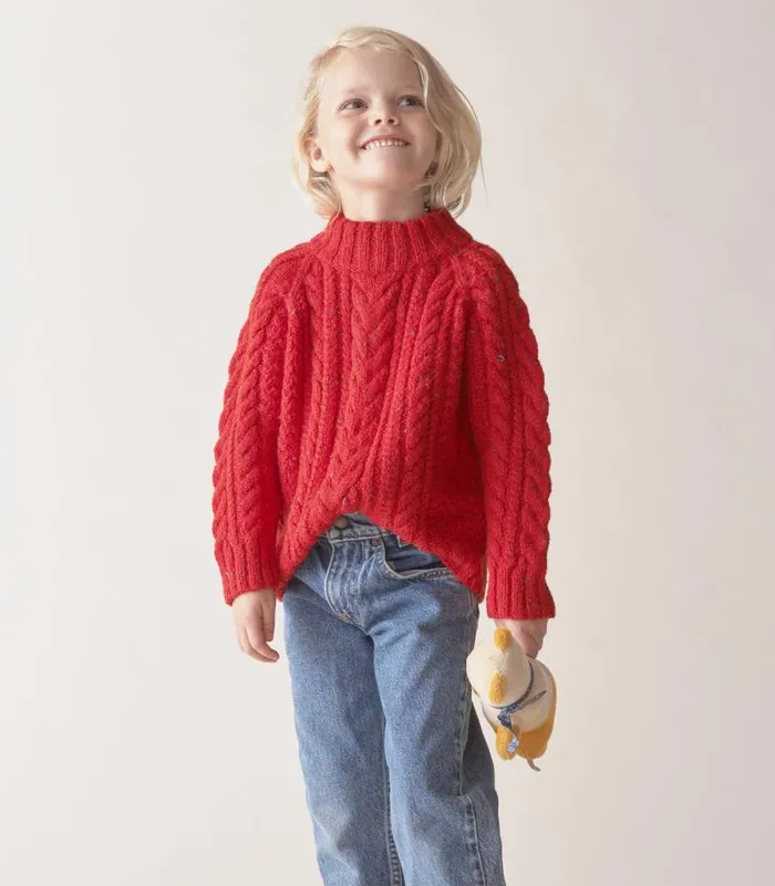 LITTLE SERENA SWEATER Red Sumac Shop DEN Kids