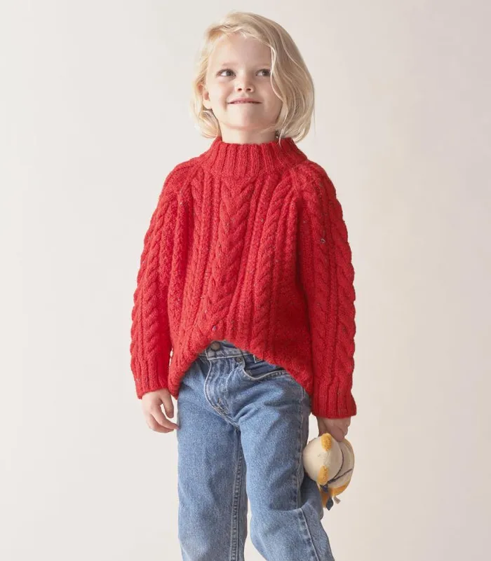 LITTLE SERENA SWEATER Red Sumac Shop DEN Kids