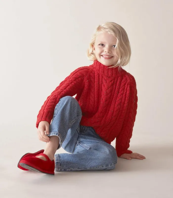 LITTLE SERENA SWEATER Red Sumac Shop DEN Kids