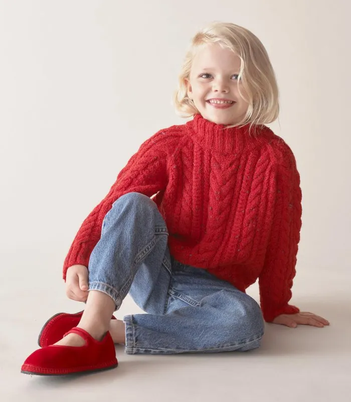 LITTLE SERENA SWEATER Red Sumac Shop DEN Kids