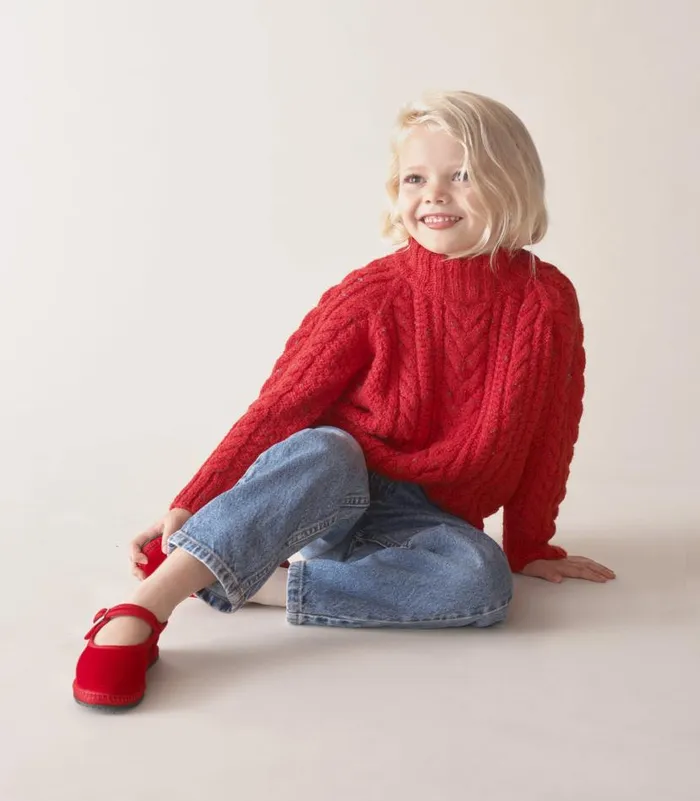 LITTLE SERENA SWEATER Red Sumac Shop DEN Kids