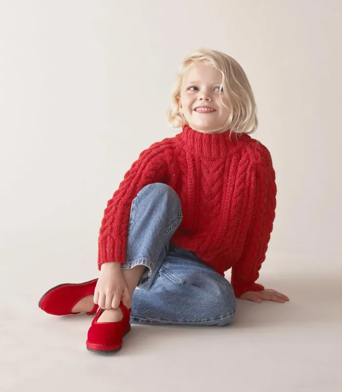 LITTLE SERENA SWEATER Red Sumac Shop DEN Kids