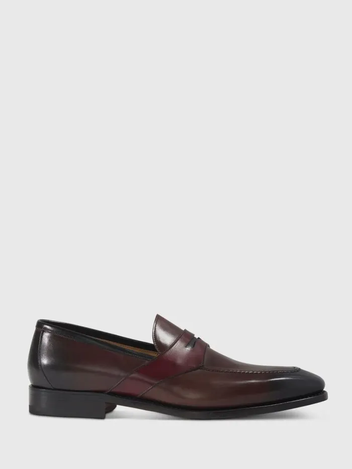 Loafers Mens Paul Stuart Georgetown Leather Penny Loafer Black