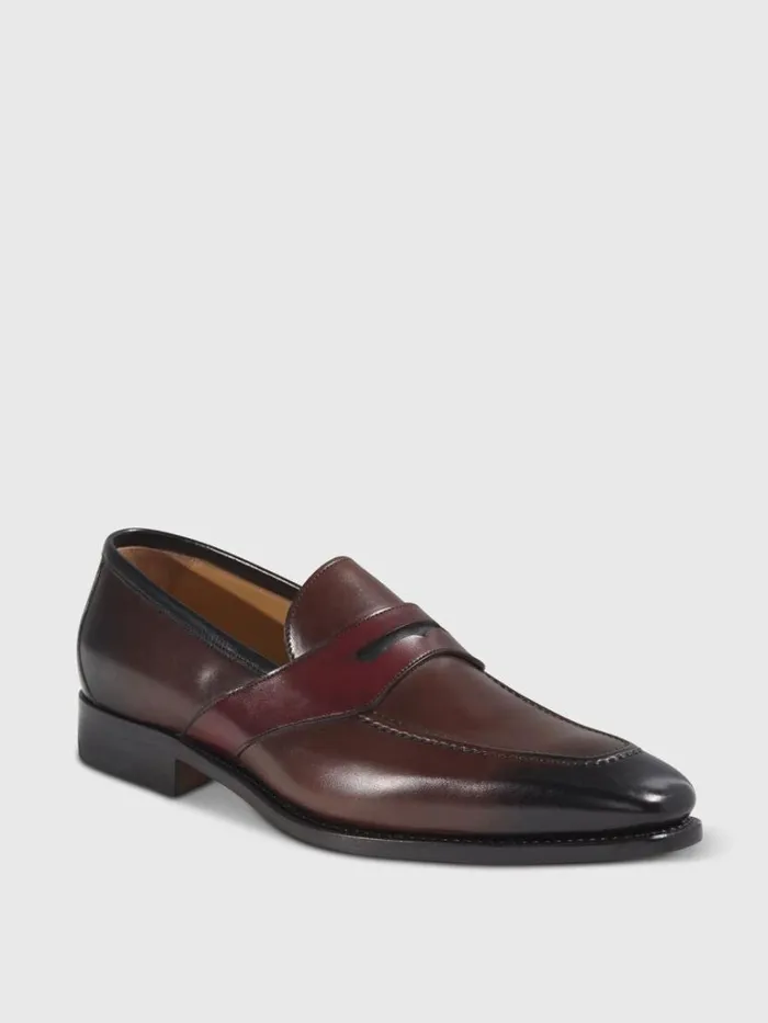 Loafers Mens Paul Stuart Georgetown Leather Penny Loafer Black