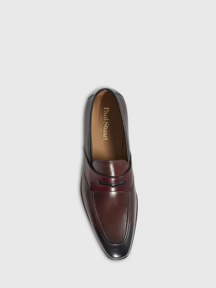 Loafers Mens Paul Stuart Georgetown Leather Penny Loafer Black