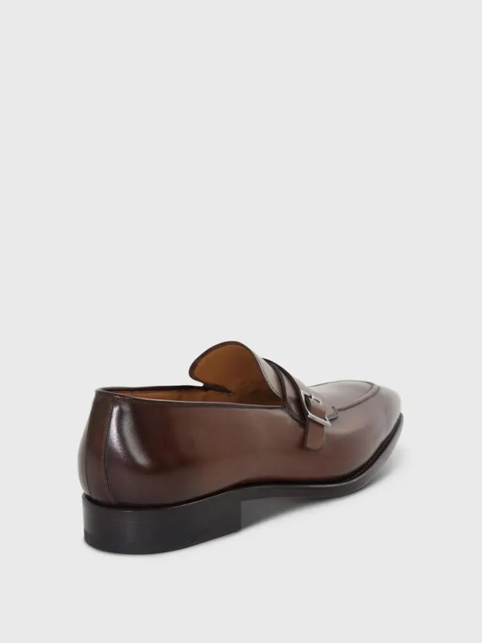 Loafers Mens Paul Stuart Gideon Single Monk Loafer Black Calf