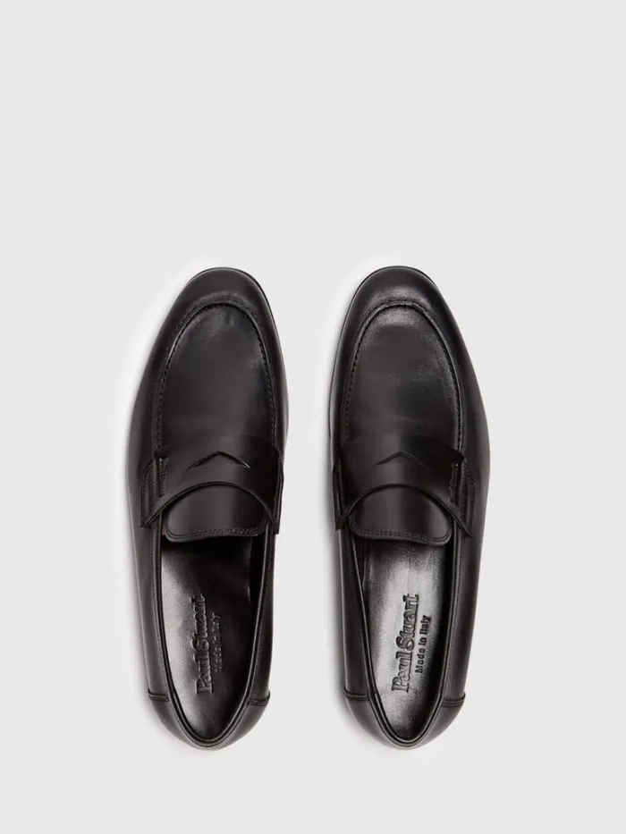 Loafers Mens Paul Stuart Harlan Leather Penny Loafer Black Calf