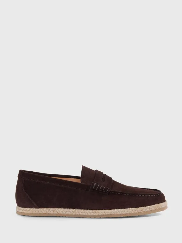 Loafers Mens Paul Stuart Huxley Suede Penny Loafer Brown