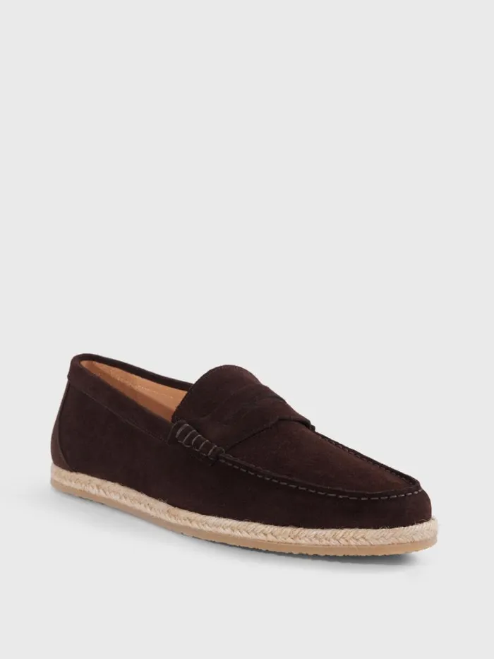 Loafers Mens Paul Stuart Huxley Suede Penny Loafer Brown